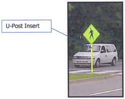 Image of a U-post insert used in the program.