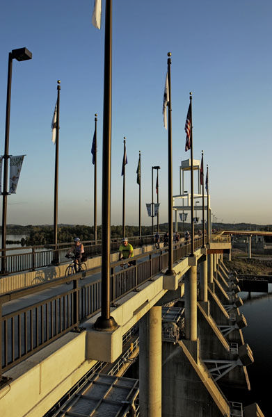 The Pulaski County Pedestrian and Bicycle Bridge Murray Lock and Dam.