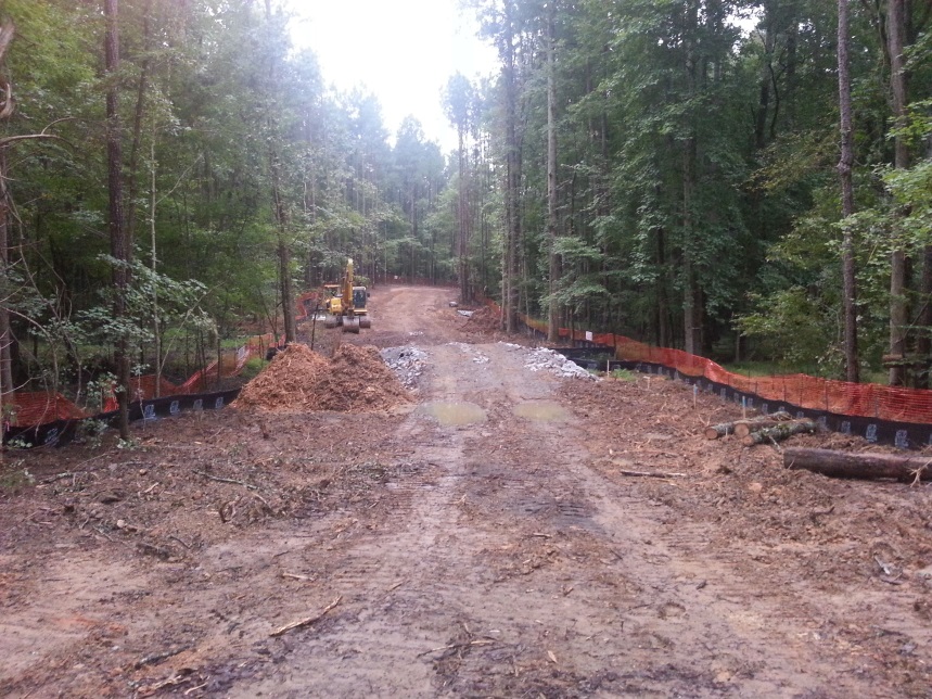 Trail construction.